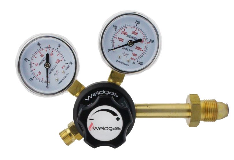 Weldgas Argon Single Stage 2 Gauge Regulator-Side Entry