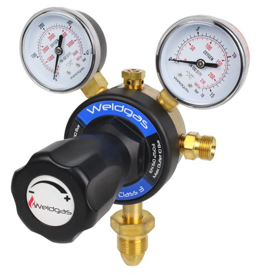 Weldgas Oxygen 2 Stage 2 Gauge Regulator-10 BAR