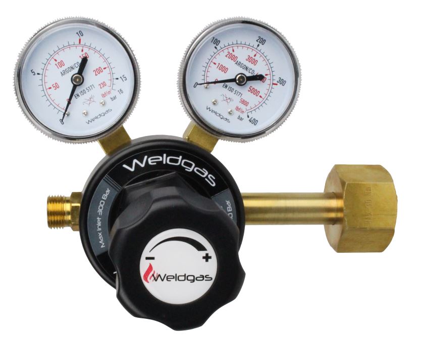 Weldgas Argon Single Stage 2 Gauge Nevoc Regulator-Side 