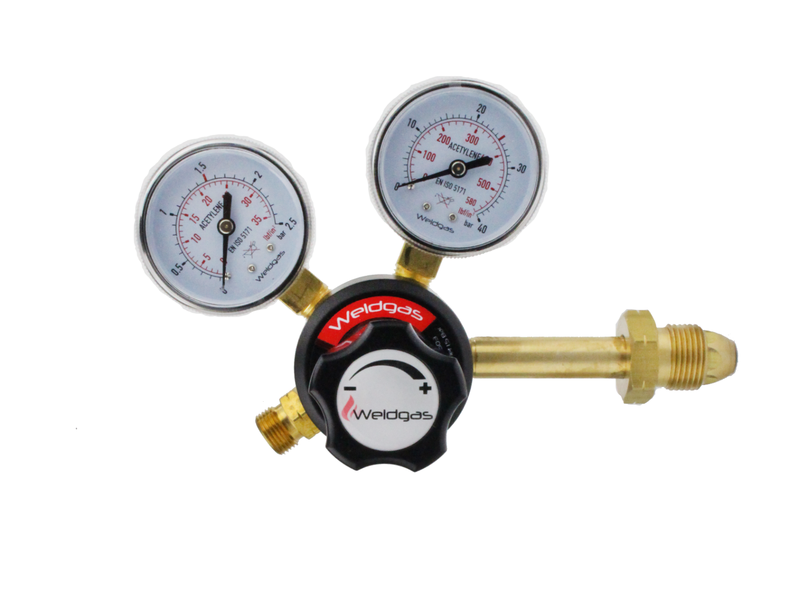 Weldgas Oxygen Side Entry Single Stage 2 Gauge Regulator 