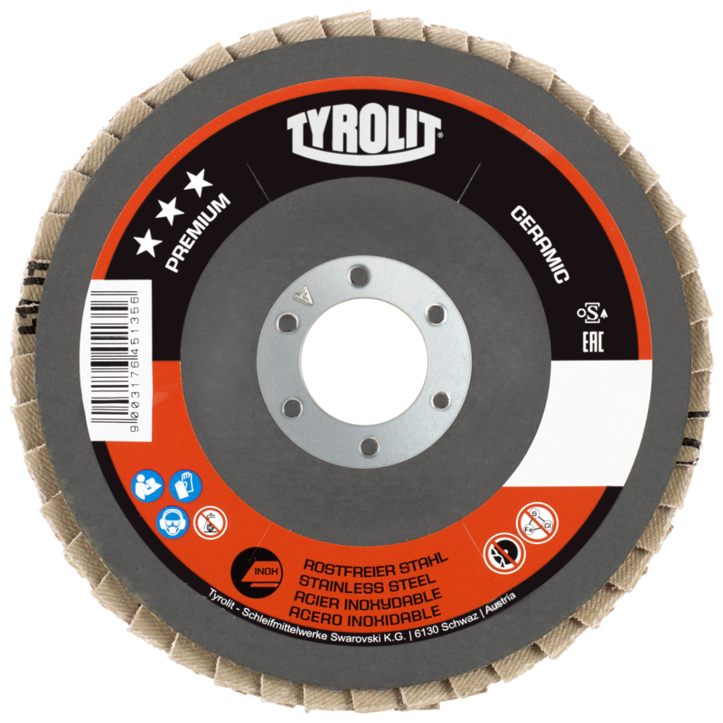 Tyrolit 180 x 40 Grit Ceramic Premium Flap Disc 34577433