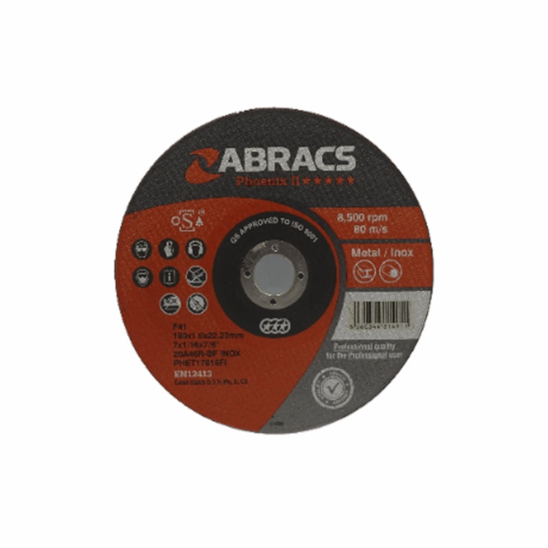 Phoenix II 180 X 1.6 mm Metal Cutting Disc