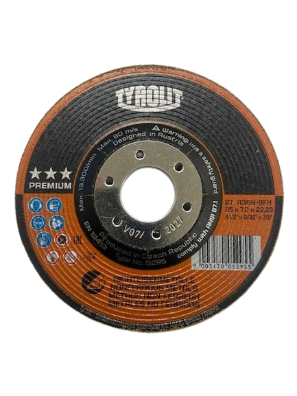 Tyrolit 115 X 7mm Aluminium Grinding Disc