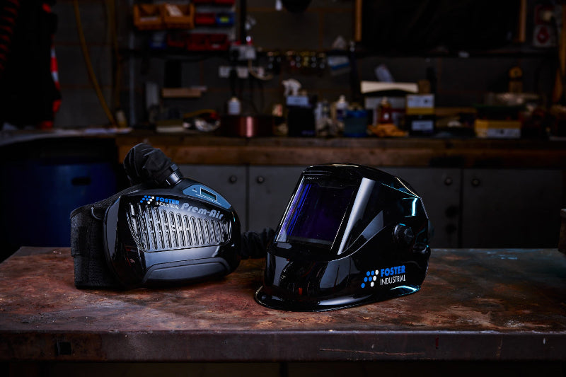 Prem-air LX welding helmet with PAPR unit