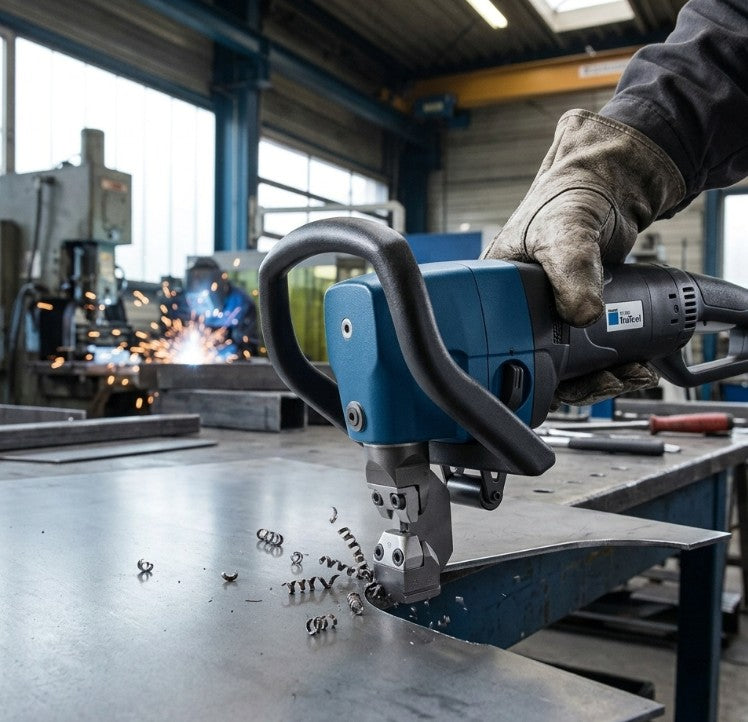 Trumpf metal nibbler cutting flat sheet